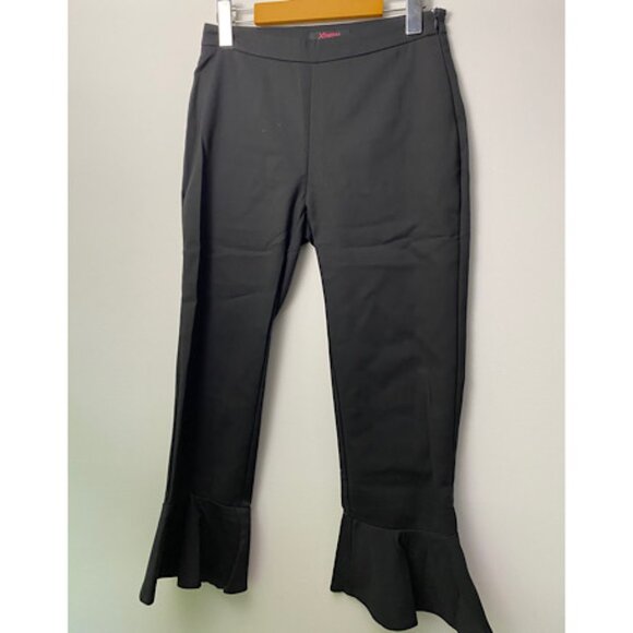 NWT Xtaren Vintage Style  Black Capri  Crop bell hem Pant. - Picture 4 of 6